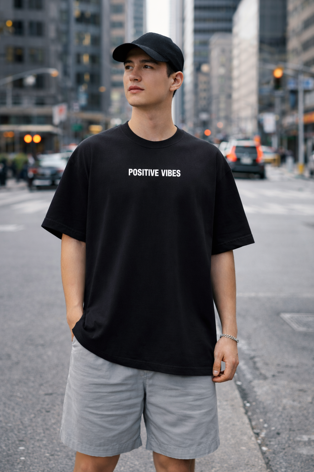 GROW® “Just Keep Going” Oversized T-Shirt – Black Edition