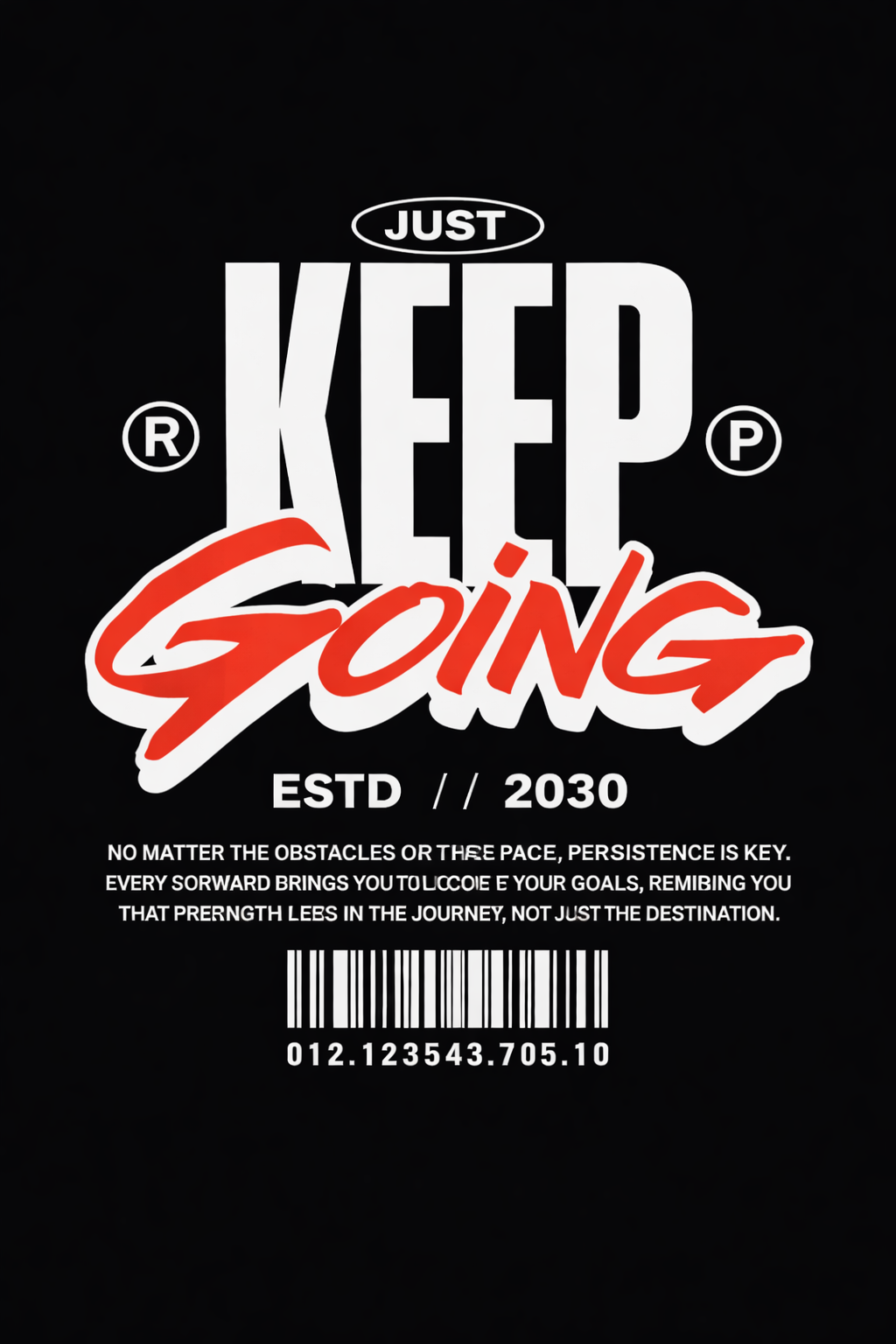 GROW® “Just Keep Going” Oversized T-Shirt – Black Edition