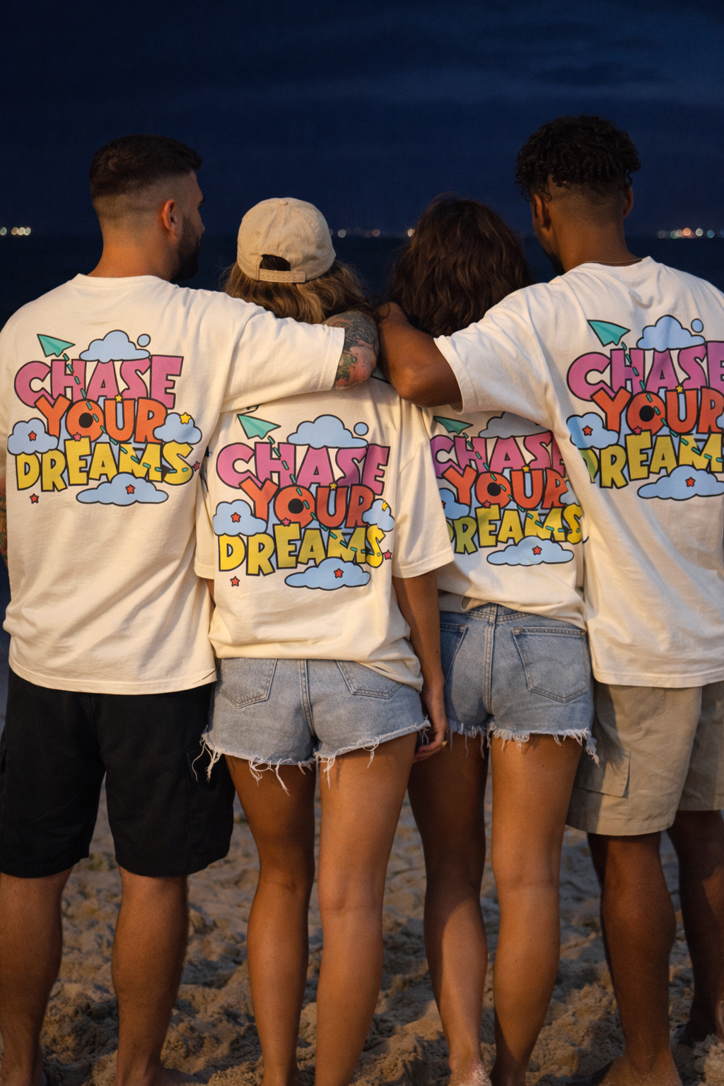 GROW® Oversized T-Shirt – Chase Your Dreams (Ivory)