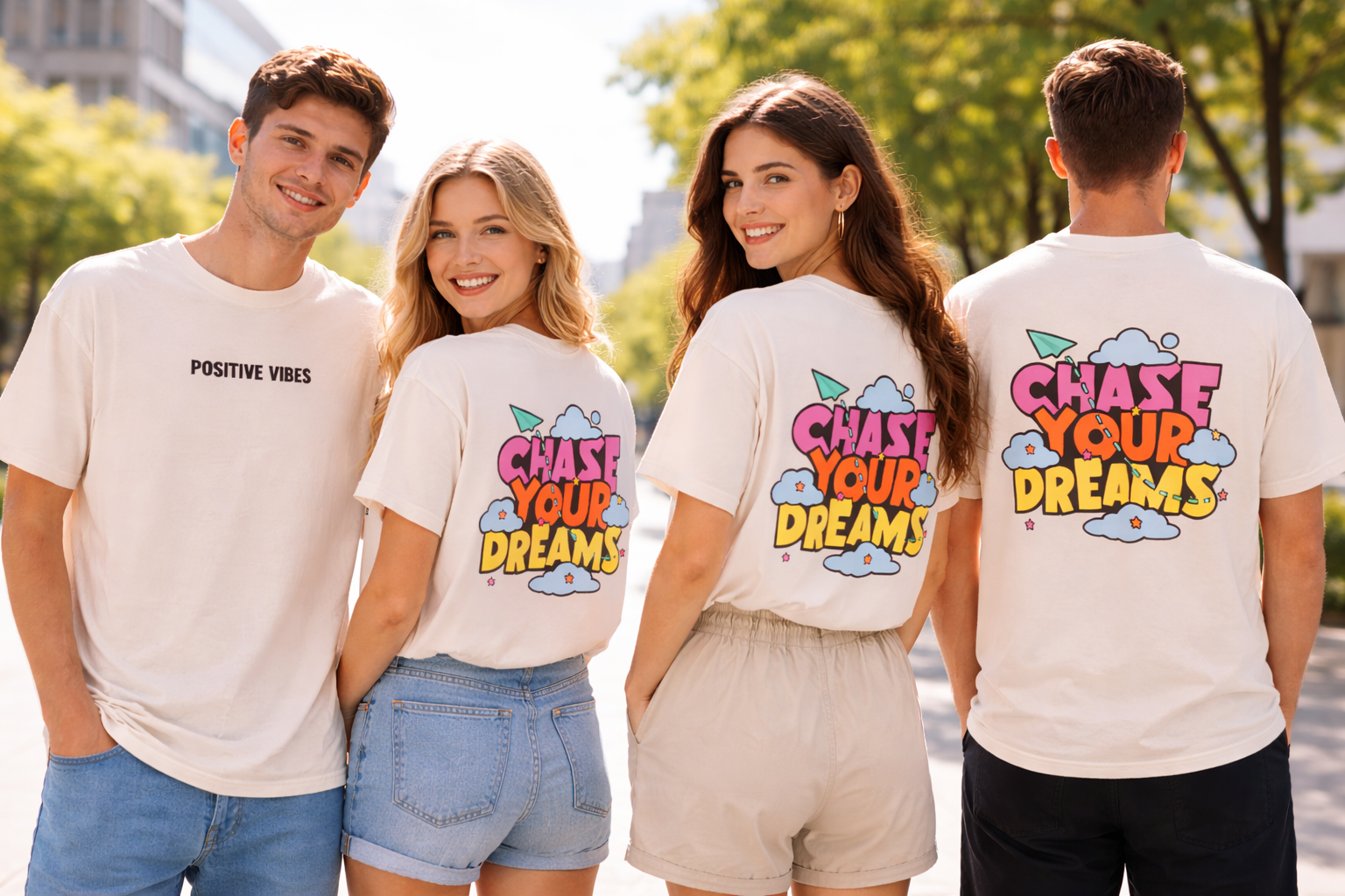 GROW® Oversized T-Shirt – Chase Your Dreams (Ivory)